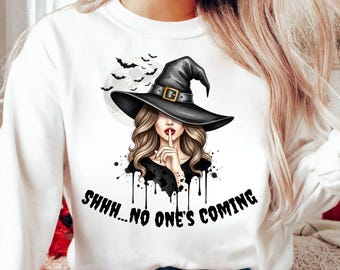 Glam Witch Halloween PNG: Spooky Full Moon Design (Digital Download)