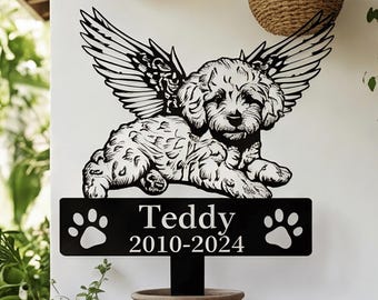 Cruz conmemorativa para mascotas con nombre personalizado, estaca metálica para jardín conmemorativa, placa personalizada de regalo por pérdida.