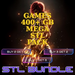 400+ GB Games STL Mega Pack – 3D Printable Video Game Characters, Statues, Dioramas & Props