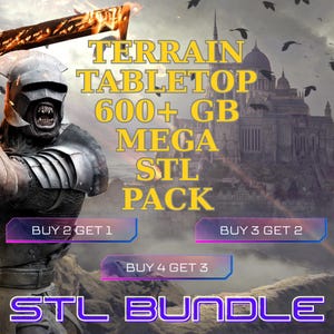 600+ GB Terrain & Tabletop STL Mega Pack – 3D Printable Scenery, Buildings, Modular Maps  Miniatures, Stl Bundle