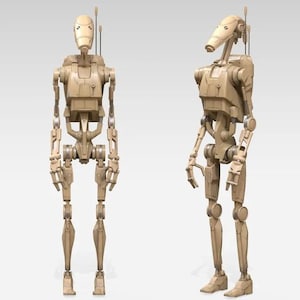 Life-Size Droid STL – Full Scale 3D Display Statue Printable Sci-Fi Robot Model STL