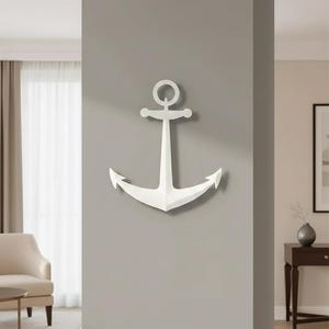 Nautical Anchor Metal Wall Decor | Ship Anchor Wall Art | Marine Coastal Home Decor | Sailor Gift | Modern Beach House Decoration image 19