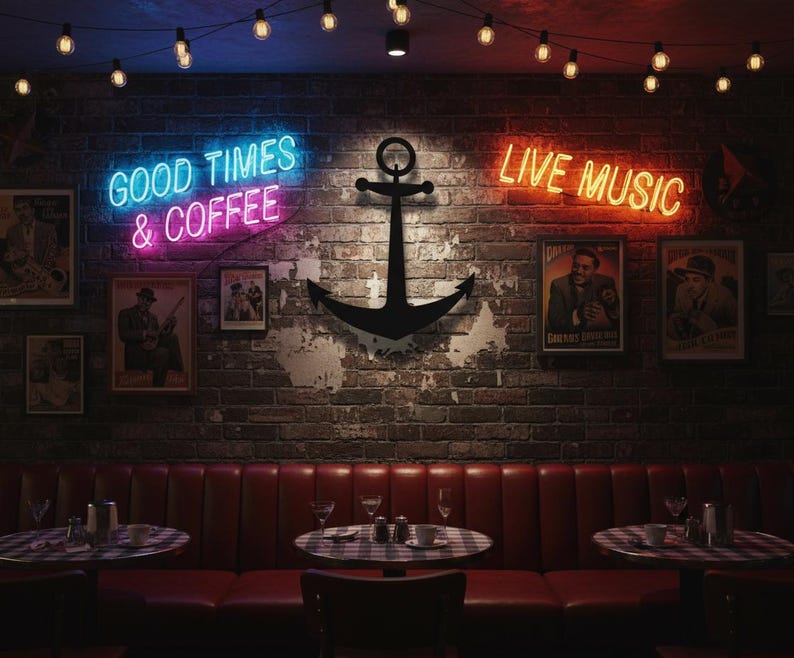 Nautical Anchor Metal Wall Decor | Ship Anchor Wall Art | Marine Coastal Home Decor | Sailor Gift | Modern Beach House Decoration image 4