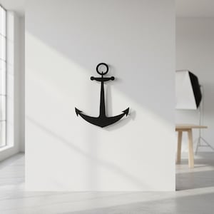 Nautical Anchor Metal Wall Decor | Ship Anchor Wall Art | Marine Coastal Home Decor | Sailor Gift | Modern Beach House Decoration image 13