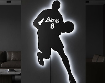 Kobe Bryant LED-Wanddekor | Handgemachte Basketball Fan Art