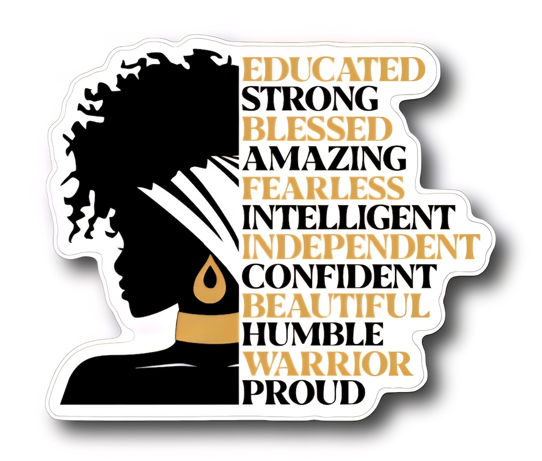 Black Queen Educated Sticker - Etsy