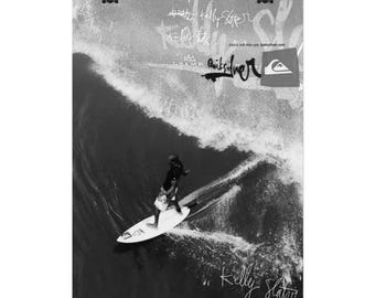 Surfing Wall Art Print, Kelly Slater Decor, Ocean Theme Poster, Sports Room Decor, Gift for Surfer, Beach House Wall Art