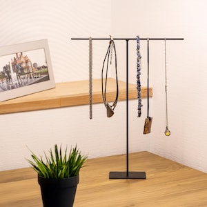 Boutique Metal Jewelry Stand – Handmade Minimalist Display for Necklaces & Accessories