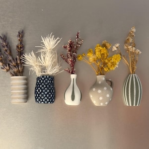5er-Set Mini-Magnetvasen – Dekorative Kühlschrankmagnete – Originelles Geschenk – Hergestellt in Frankreich