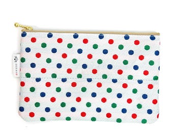 Bolsa de tatami-beri con lunares de colores JOZAI, talla M: tela japonesa