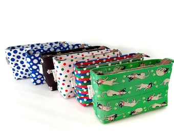 Bolsa de cosméticos japonesa Tatami-beri / Bolsa de maquillaje / Organizador de viaje / Regalo listo con Mizuhiki