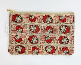 Bolsa Daruma Tatami-beri JOZAI tamaño M: tela tejida japonesa