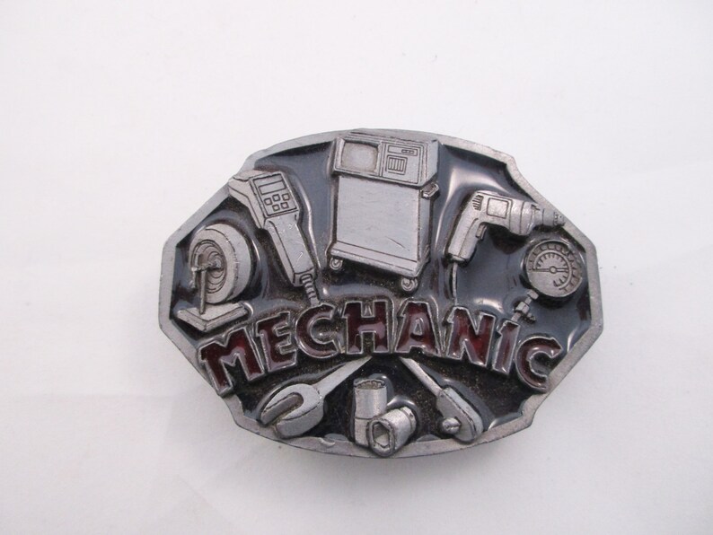 Mechanic Belt Buckle. Auto Mechanic Construction Home Etsy