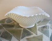 Milk Glass Westmoreland English Hobnail Bowl Vintage