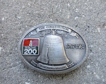 Constitution Belt Buckle 200th Anniversary Liberty Bell We The People Fund for Philadelphia