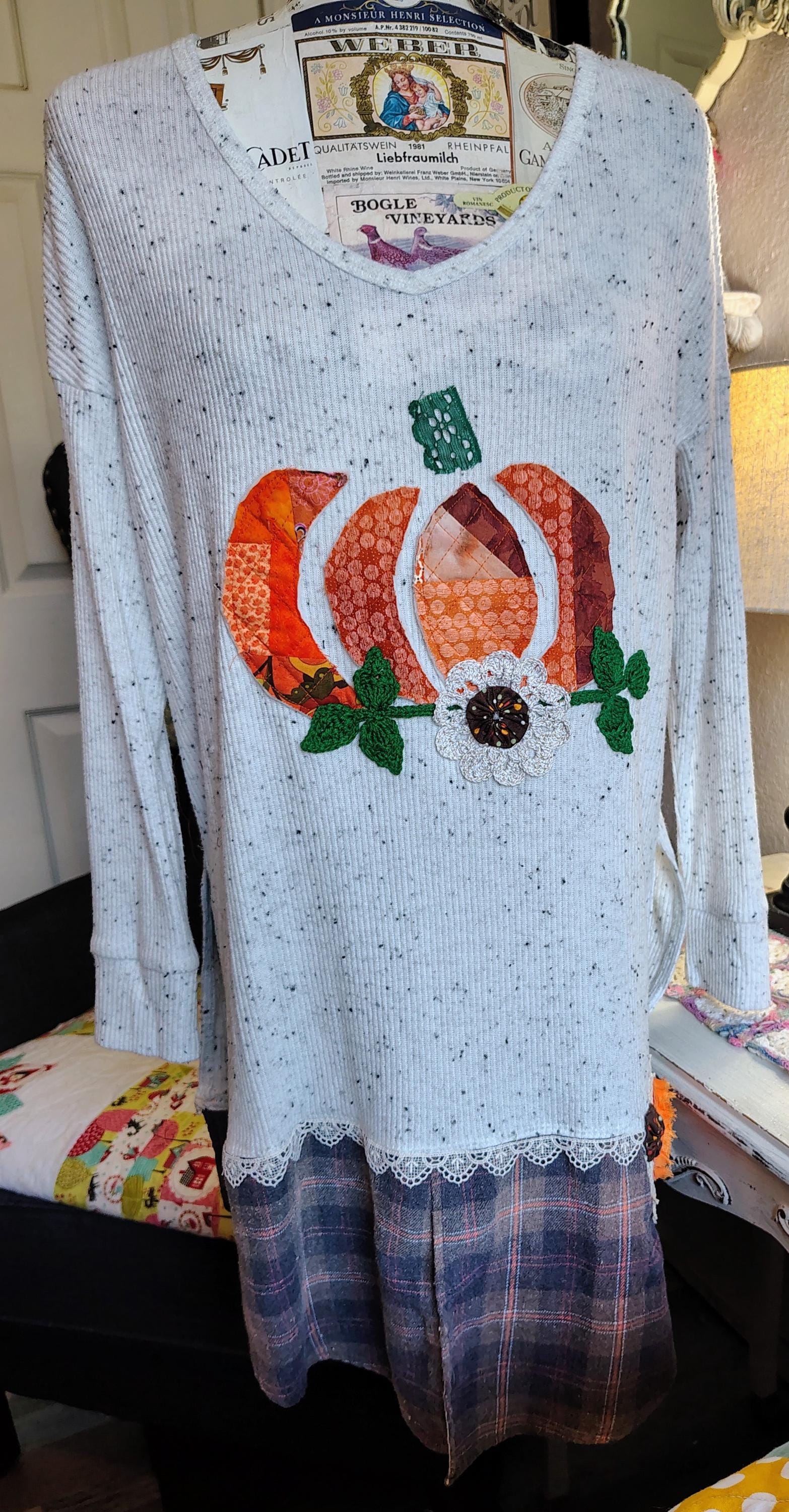 Flannel Lace Tunic - Etsy