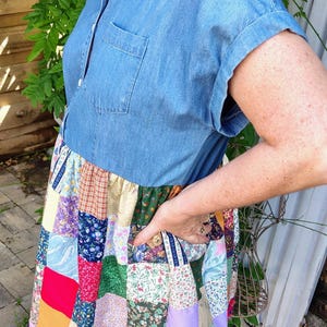 Patchwork Tshirt Dress - Etsy