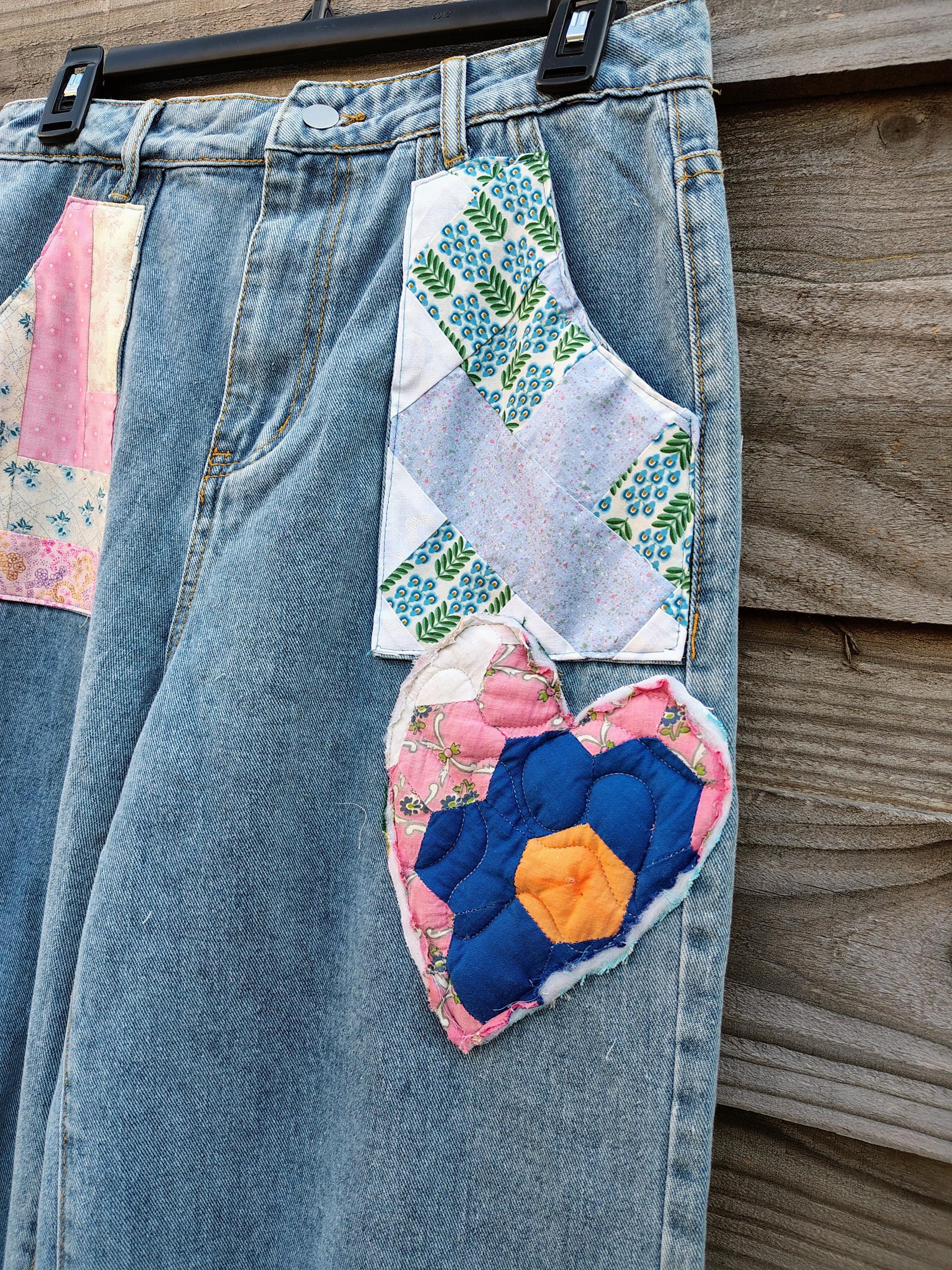 Flare Jeans With Ribbons - Etsy