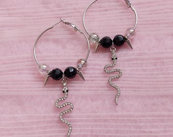 Mystic Snake Hoop Earrings