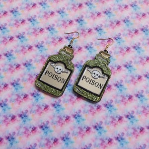 Colorful SUN & MOON Acrylic Earrings / Witchy / Celestial / Tarot Jewelry image 8