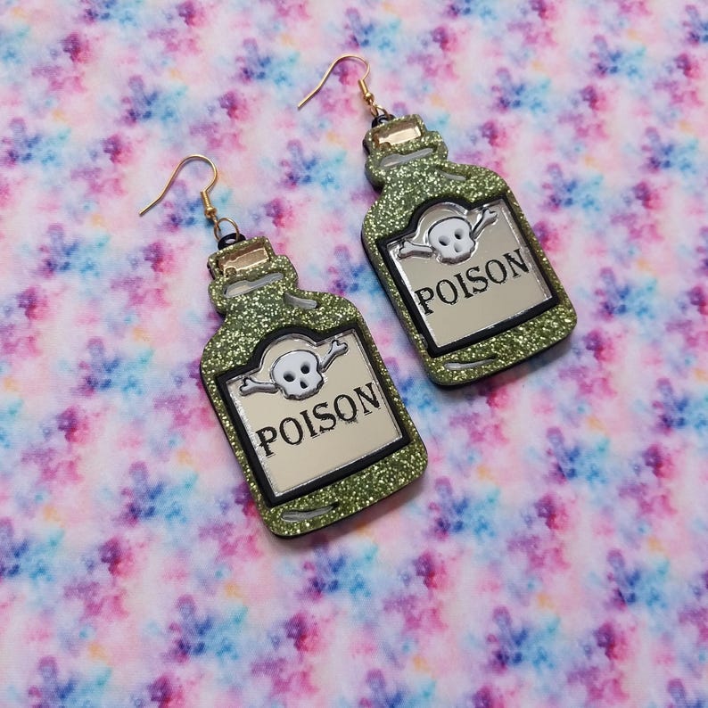 Colorful SUN & MOON Acrylic Earrings / Witchy / Celestial / Tarot Jewelry image 9