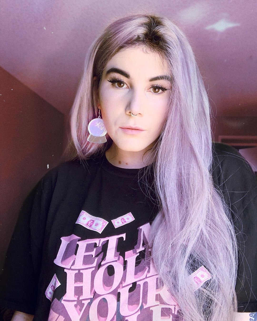 Glittery CRYSTAL BALL Emoji Earrings With Glitter fuchsia and Etsy