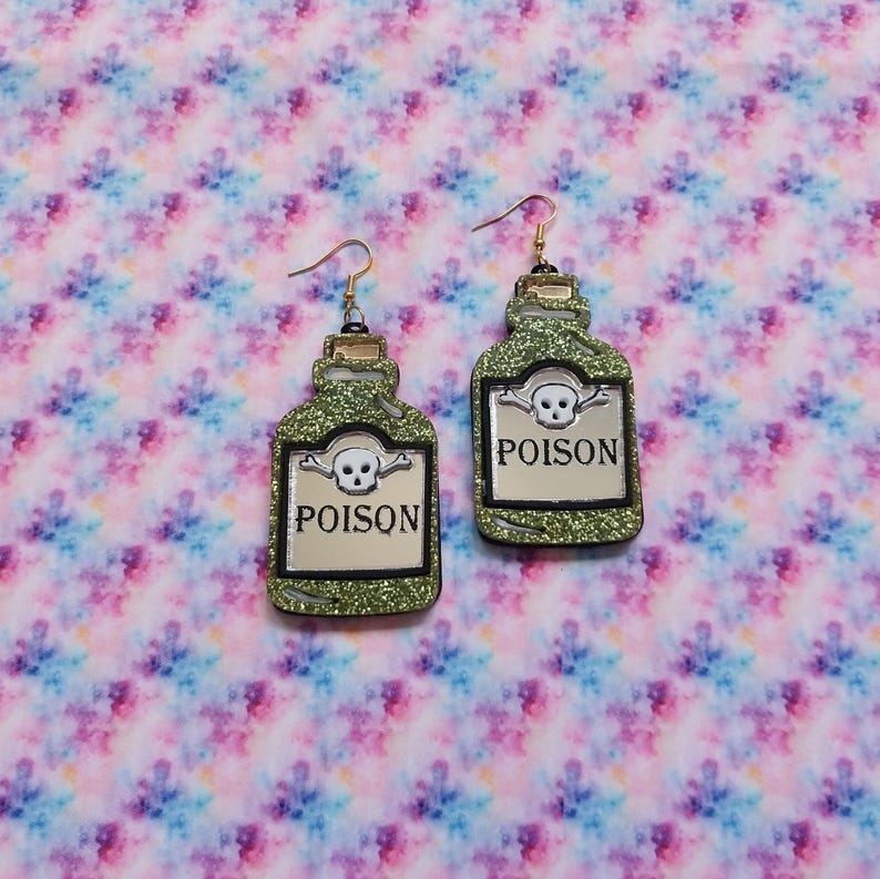 Colorful SUN & MOON Acrylic Earrings / Witchy / Celestial / Tarot Jewelry image 5