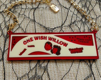 One Wish Willow Necklace | Horror Movie Inspired Jewelry | Obsession Movie Necklace | Gothic | Horror Fan Gift