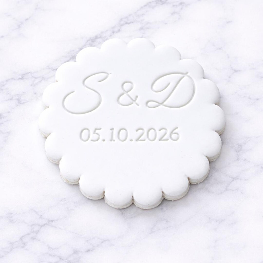 Custom Wedding Fondant Stamp, Cookie Cutter Add On, Personalised Name ...