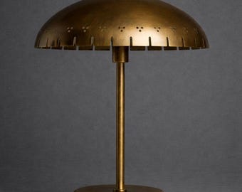 Mid-Century Modern Brass Table Lamp Sputnik Stilnovo Mushroom Dome Lamp Vintage Italian Desk Light Handmade Solid Brass Lighting Office lamp