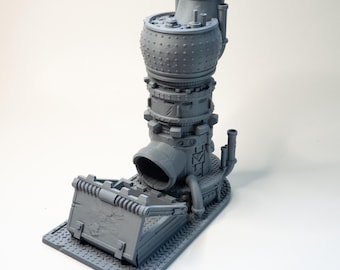 Industrial Factory Dice Tower: Steampunk Boiler Terrain, Sci-Fi Wargaming Scenery
