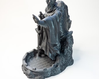 Statue of the Gods Dice Tower: Ancient King Guardian, Fantasy Ruins Scenery