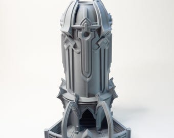 Guardian Tower Dice Tower: Fantasy Temple Sculpture, D&D Tabletop Accessory