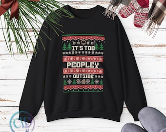Stile brutto maglione natalizio, divertente felpa natalizia invertita