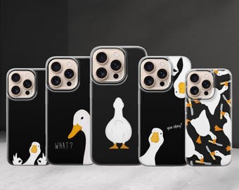 Funny Silly Goose Meme Phone case Duck Bird cover for Iphone 17 Pro Max 16 15 14 13 , Samsung S25 Ultra S24 FE A56 A16, Pixel 10 XL 9a 8 7
