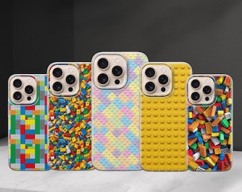 Toy Bricks  Phone case Custom Building Blocks Cover for Iphone 17 Pro Max 16 15 14 13, Samsung S25 Ultra S24 FE A56 A16, Pixel 10 XL 9a 8 7