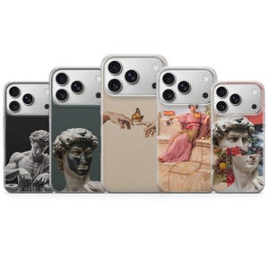 Custodia per telefono con statua moderna e arte estetica per iPhone 17 Pro Max 16 15 14 13, Samsung S25 Ultra S24 FE A56 A16, Pixel 10 XL 9a 8 7