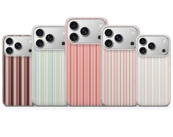 Striped Phone case Pinstripe Pattern Lined Cover for iPhone 17 Pro Max, 16e, 15, 14, 13 & Samsung S26 Ultra, S25 FE, A57, A56, Pixel 10, 9A