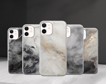 Marmor Mobilskal Elegant Marmor Design Fodral för iPhone 17 Pro Max 16 15 14 13 - Samsung S25 Ultra S24 FE A56 A16 – Pixel 10 XL 9a 8 7