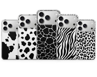 Animal Print Phone case Cow Leopard Cover for Iphone 17 Pro Max 16 15 14 13 , Samsung S25 Ultra S24 FE A56 A16, Pixel 10 XL 9a 8 7