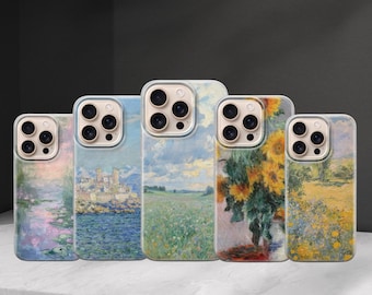 Claude Monet Phone case Paintings Famous Art Cover for Iphone 17 Pro Max 16 15 14 13, Samsung S25 Ultra S24 FE A56 A16, Pixel 10 XL 9a 8 7