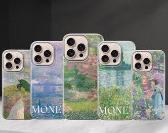 Claude Monet Phone case Painting Artwork fit cover for Iphone 17 Pro Max 16 15 14 13,Samsung S25 Ultra S24 FE A56 A16,Pixel 10 XL 9a 8 7