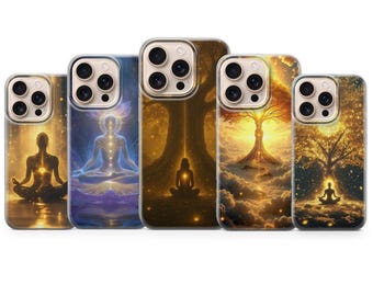 Meditation Phone case Buddha Chakra Astrology Cover for Iphone 17 Pro Max 16 15 14 13,Samsung S25 Ultra S24 FE A56 A16,Pixel 10 XL 9a 8 7