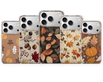 Leaves Phone case Fall Autumn Cover for iPhone 17 Pro Max, 16e, 15, 14, 13 & Samsung S26 Ultra, S25 FE, A57, A56, Pixel 10, 9A