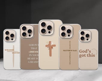 Christian Phone case Bible Verse Scripture Cover for Iphone 17 Pro Max 16 15 14 13, Samsung S25 Ultra S24 FE A56 A16, Pixel 10 XL 9a 8 7
