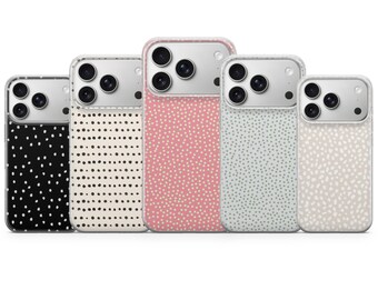 Polka Dot Phone case Spot Cover for iPhone 17 Pro Max, 16e, 15, 14, 13 & Samsung S26 Ultra, S25 FE, A57, A56, Pixel 10, 9A