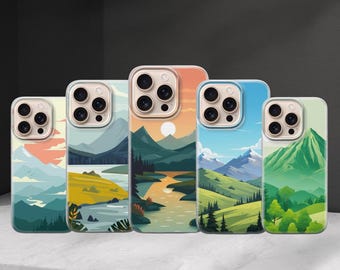 Mountain Phone case Nature Landscape Cover for Iphone 17 Pro Max 16 15 14 13, Samsung S25 Ultra S24 FE A56 A16, Pixel 10 XL 9a 8 7