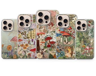 Cottagecore Handyhülle Natur Scrapbook Cover für Iphone 17 Pro Max 16 15 14 13,Samsung S25 Ultra S24 FE A56 A16,Pixel 10 XL 9a 8 7