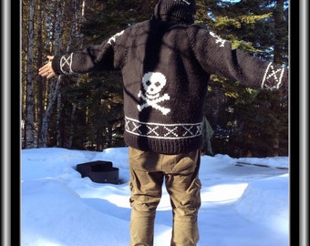 Pattern - Skulls Cowichan Style Sweater