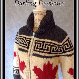 Pattern Oh Canada Maple Leaf Vintage Canadian Style Sweater image 3